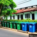Home 23 지속 가능한 소비를 위한 정부 정책 분석 - A vibrant Vietnamese urban community participating in sustainable waste management activities, featu...